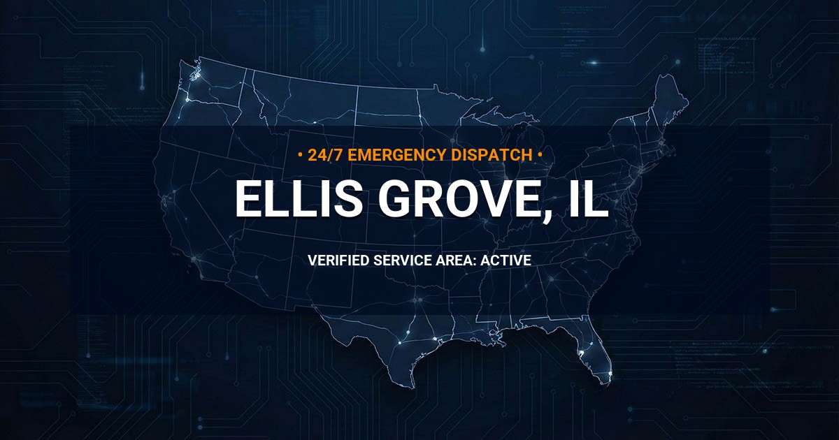 Emergency Plumbing Dispatch Map for Plumbing Services: Ellis Grove, IL