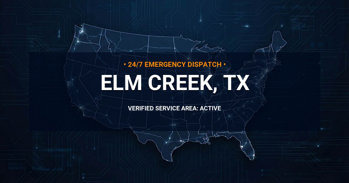 Emergency Plumbing Dispatch Map for Plumbing Services: Elm Creek, TX