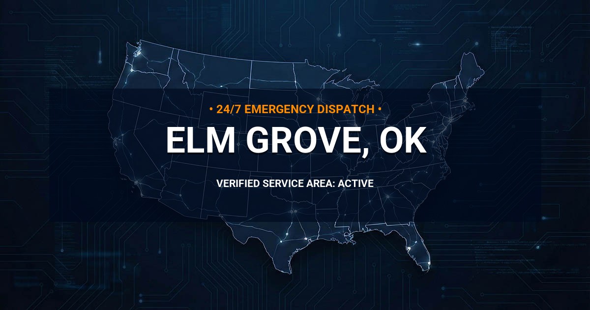Emergency Plumbing Dispatch Map for Plumbing Services: Elm Grove, OK