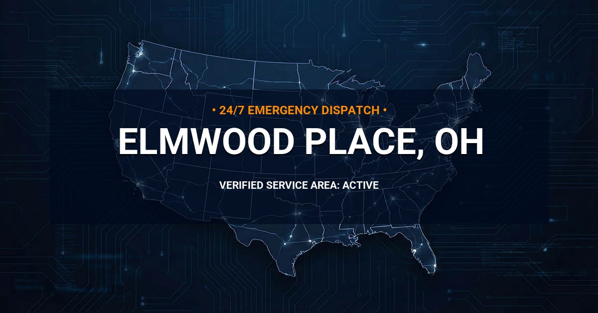 Emergency Plumbing Dispatch Map for Plumbing Services: Elmwood Place, OH