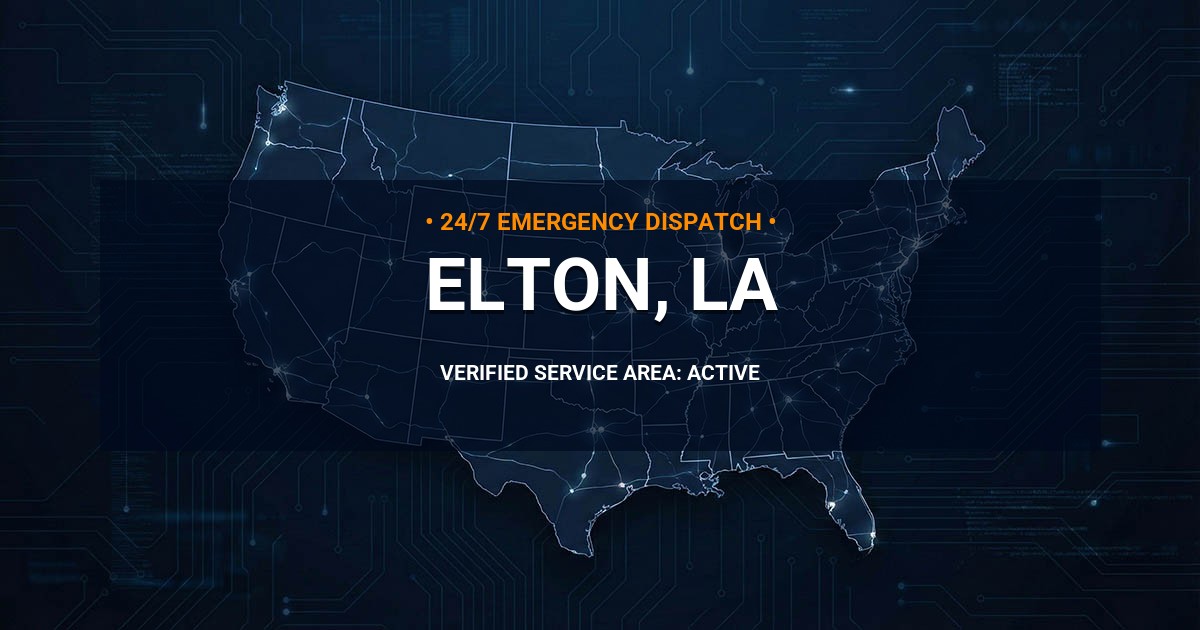 Emergency Plumbing Dispatch Map for Plumbing Services: Elton, LA