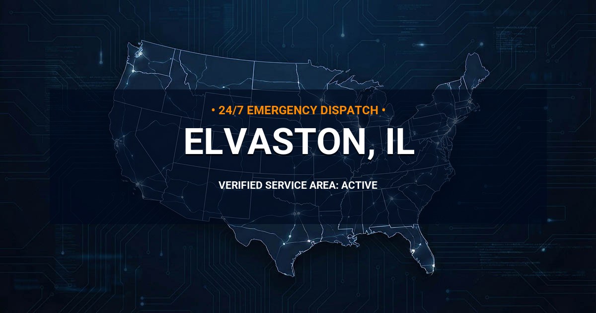 Emergency Plumbing Dispatch Map for Plumbing Services: Elvaston, IL
