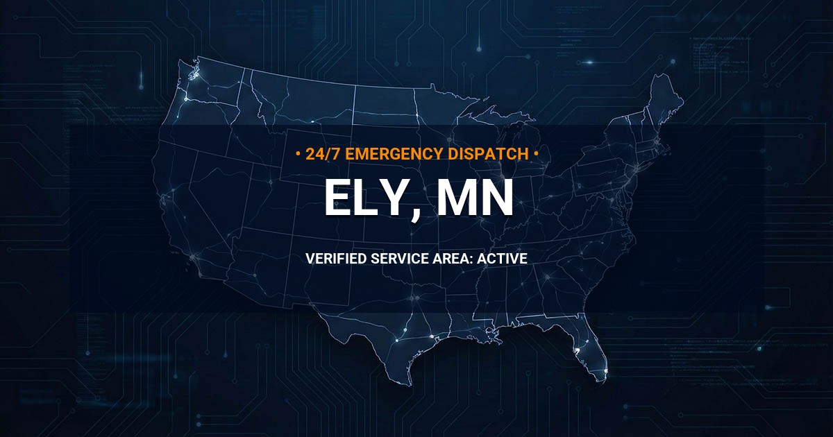 Emergency Plumbing Dispatch Map for Plumbing Services: Ely, MN