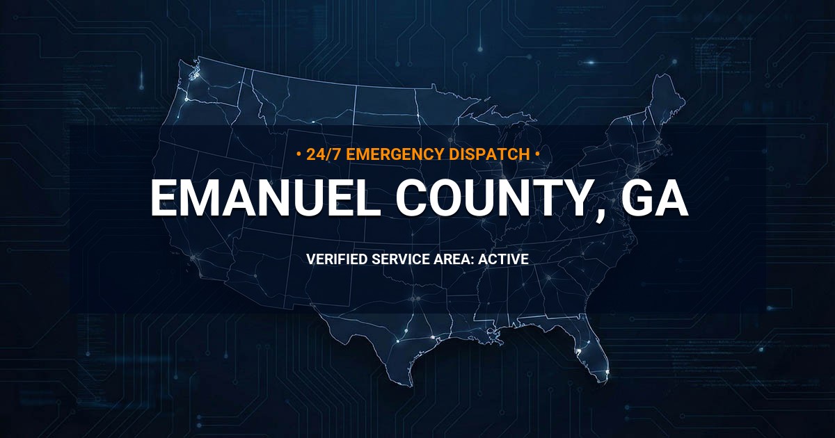 Emergency Plumbing Dispatch Map for Emanuel County Plumbing Logistics