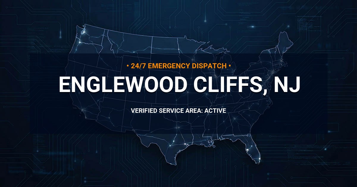 Emergency Plumbing Dispatch Map for Plumbing Services: Englewood Cliffs, NJ