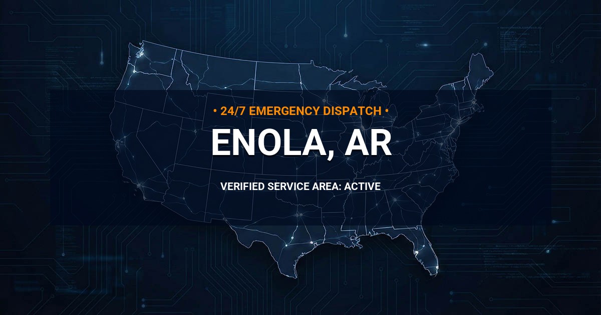Emergency Plumbing Dispatch Map for Plumbing Services: Enola, AR