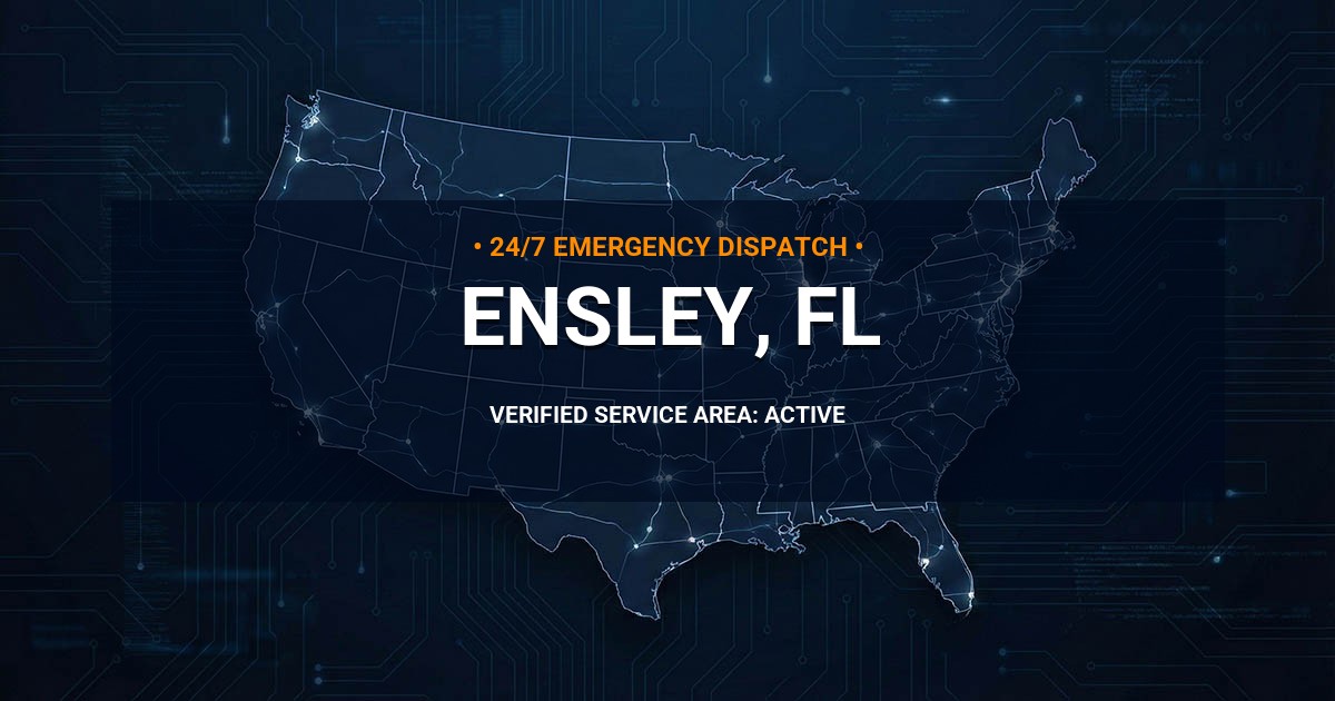 Emergency Plumbing Dispatch Map for Plumbing Services: Ensley, FL