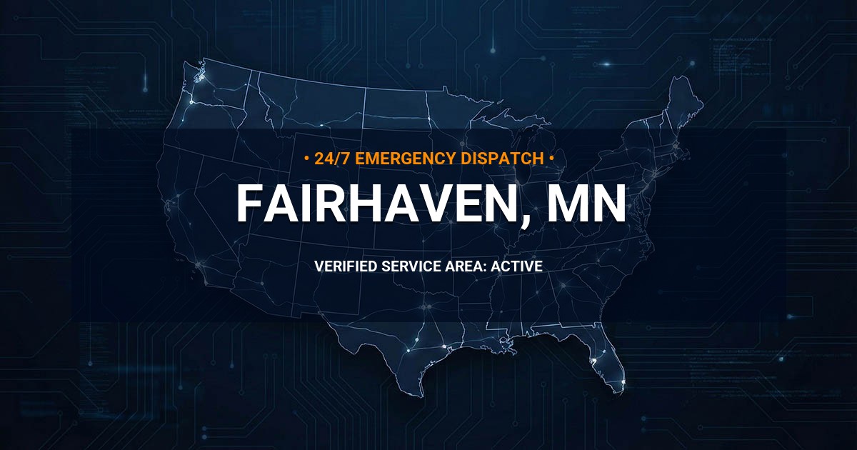 Emergency Plumbing Dispatch Map for Plumbing Services: Fairhaven, MN