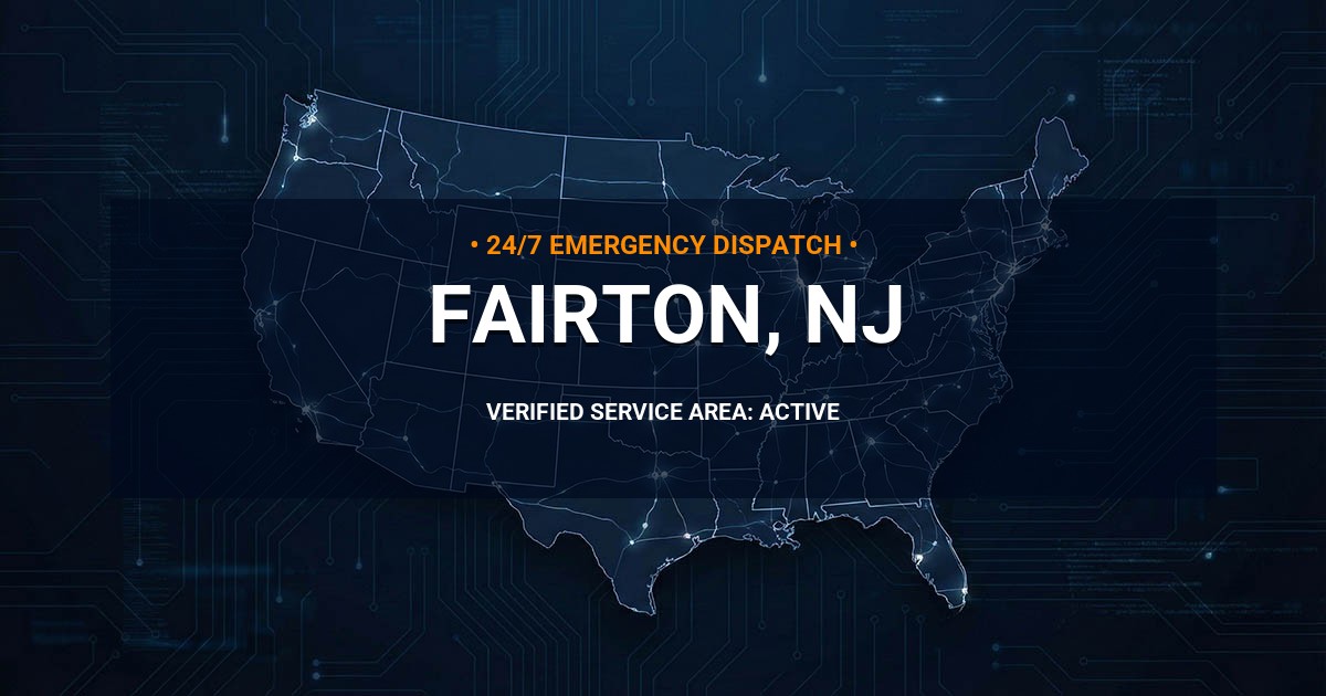 Emergency Plumbing Dispatch Map for Plumbing Services: Fairton, NJ