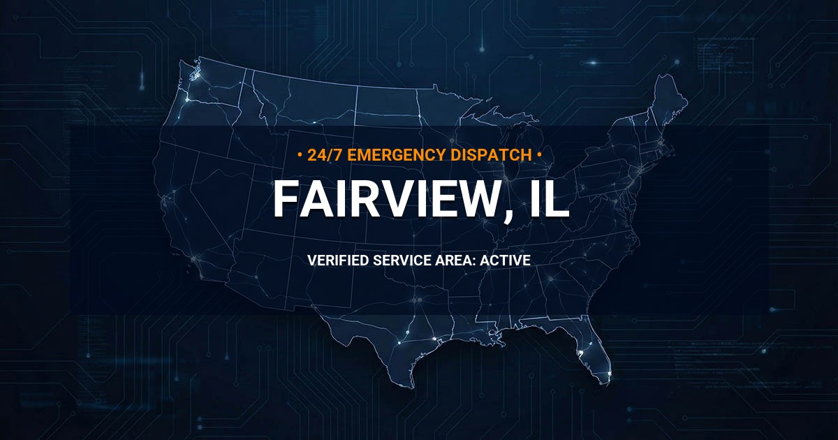 Emergency Plumbing Dispatch Map for Plumbing Services: Fairview, IL