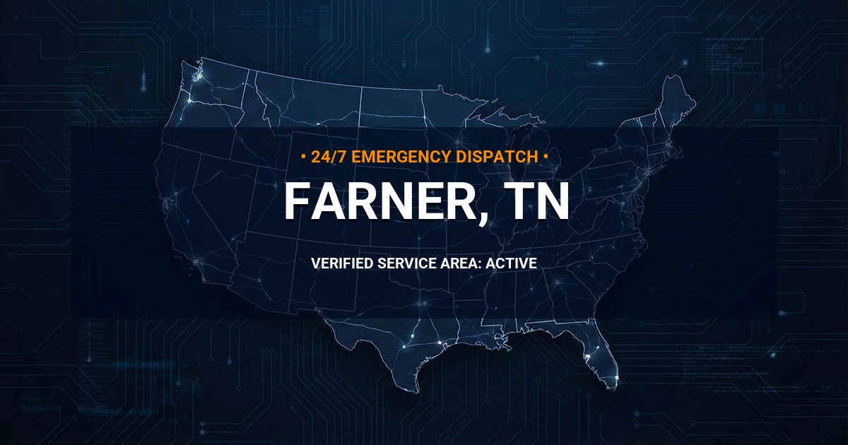 Emergency Plumbing Dispatch Map for Plumbing Services: Farner, TN