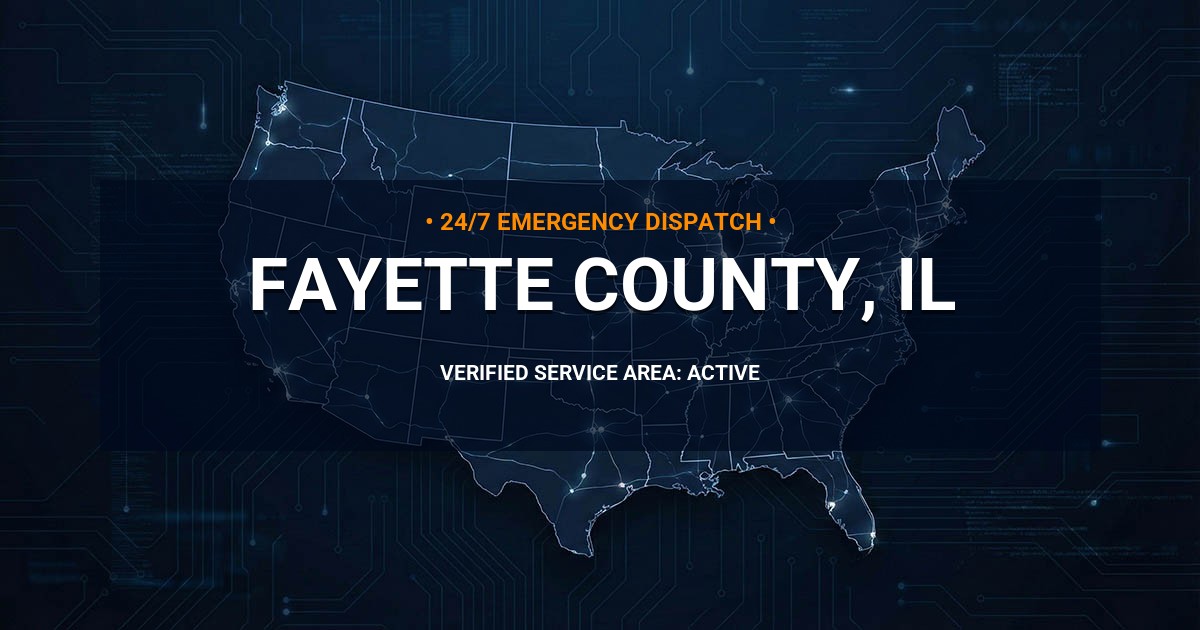 Emergency Plumbing Dispatch Map for Fayette County Plumbing Logistics