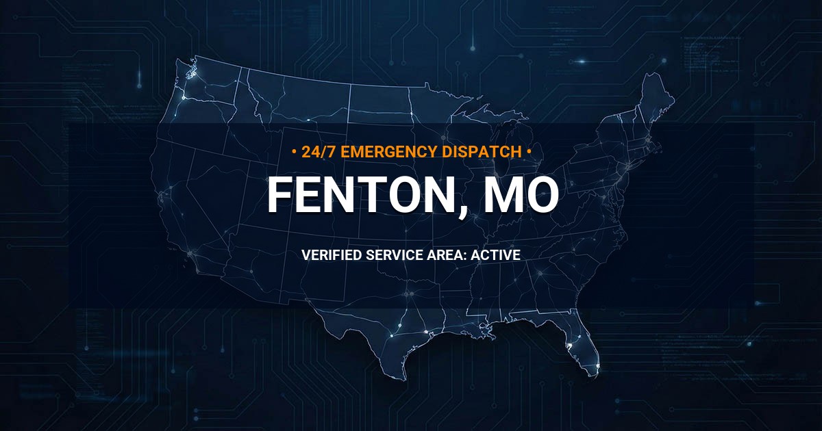 Emergency Plumbing Dispatch Map for Plumbing Services: Fenton, MO