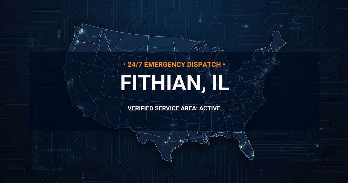 Emergency Plumbing Dispatch Map for Plumbing Services: Fithian, IL