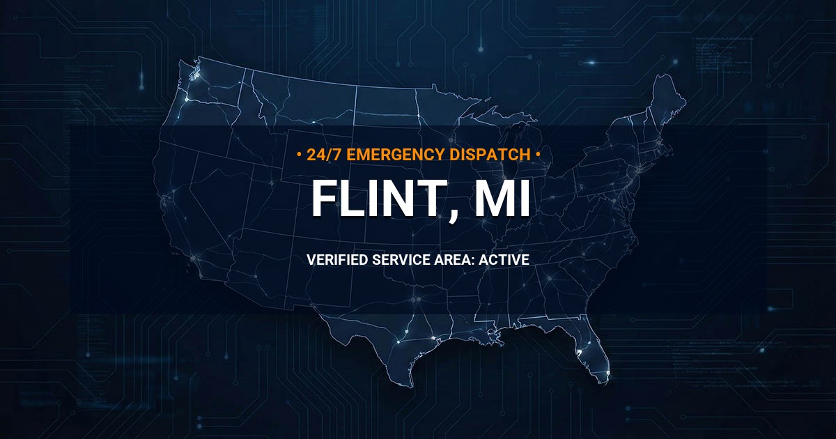 Emergency Plumbing Dispatch Map for Plumbing Services: Flint, MI