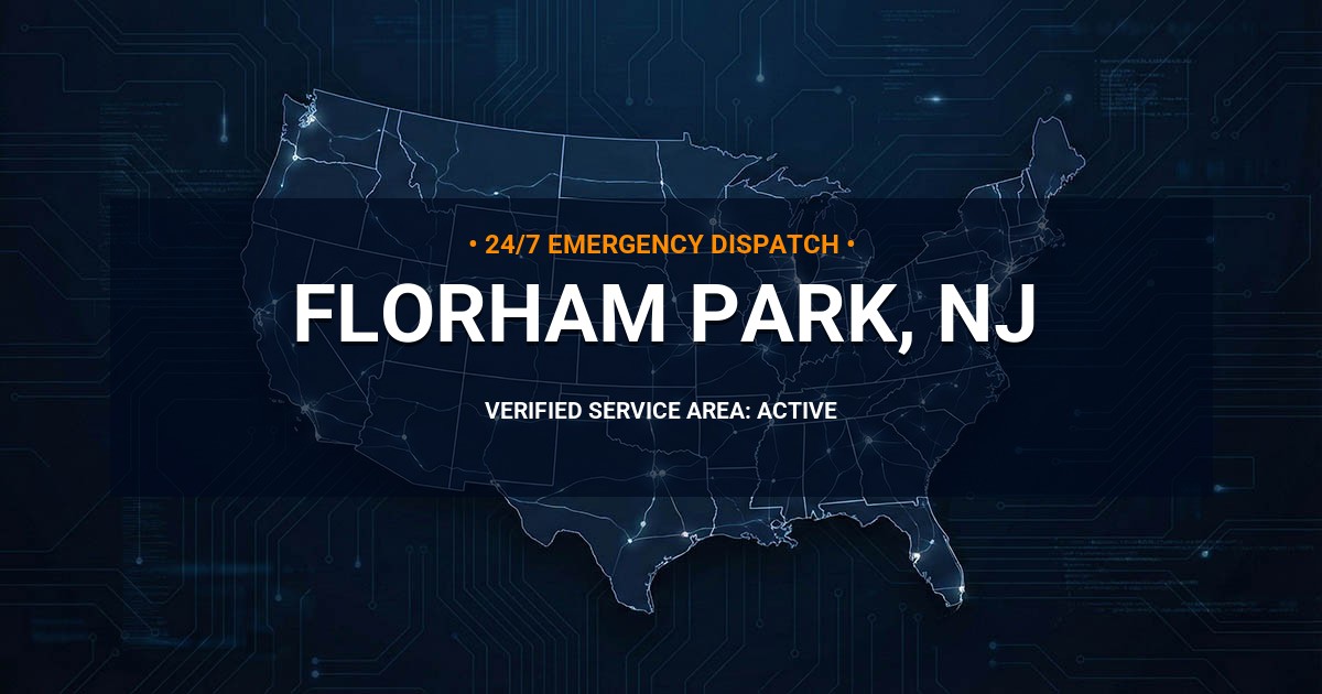Emergency Plumbing Dispatch Map for Plumbing Services: Florham Park, NJ