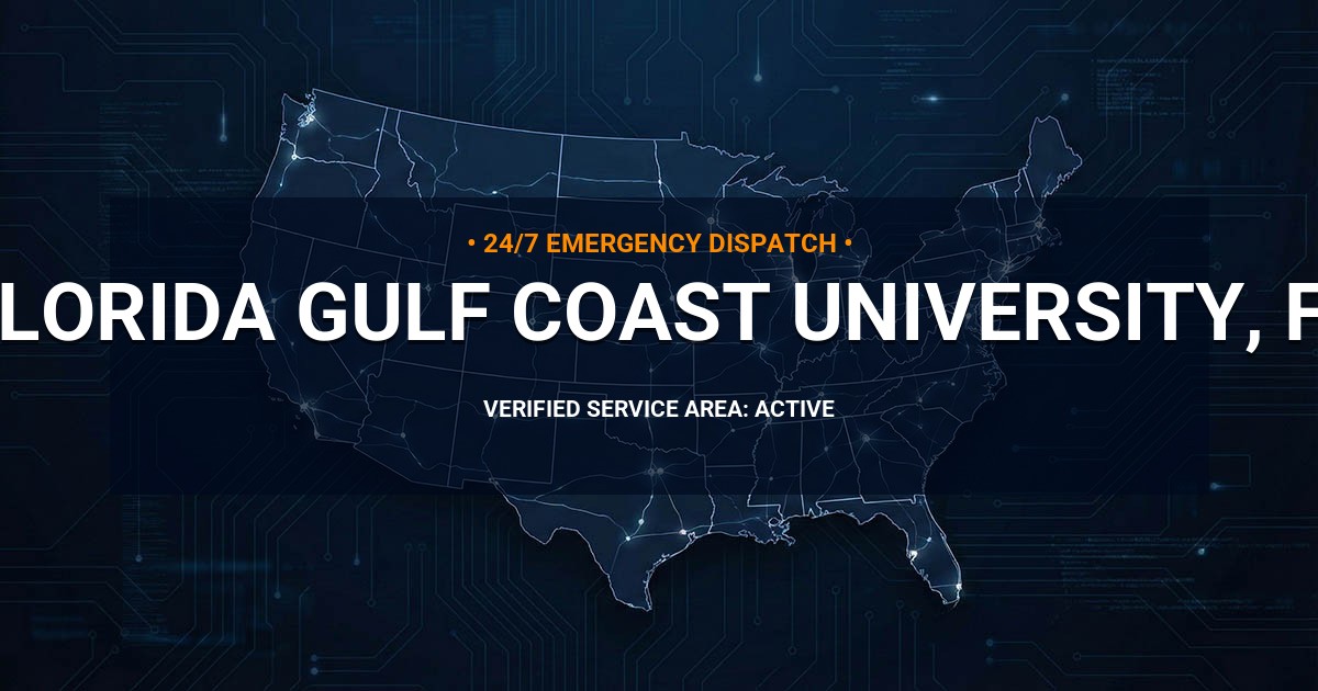 Emergency Plumbing Dispatch Map for Plumbing Services: Florida Gulf Coast University, FL