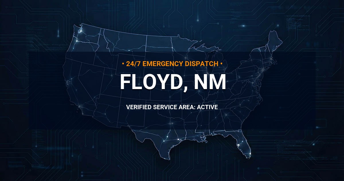 Emergency Plumbing Dispatch Map for Plumbing Services: Floyd, NM