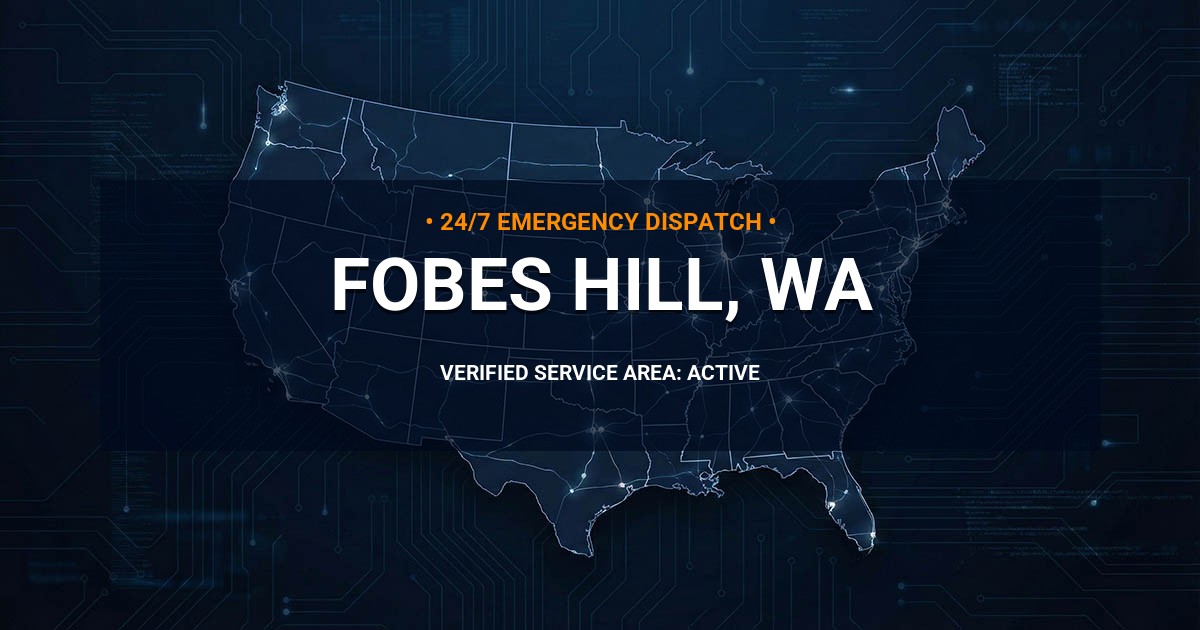 Emergency Plumbing Dispatch Map for Plumbing Services: Fobes Hill, WA