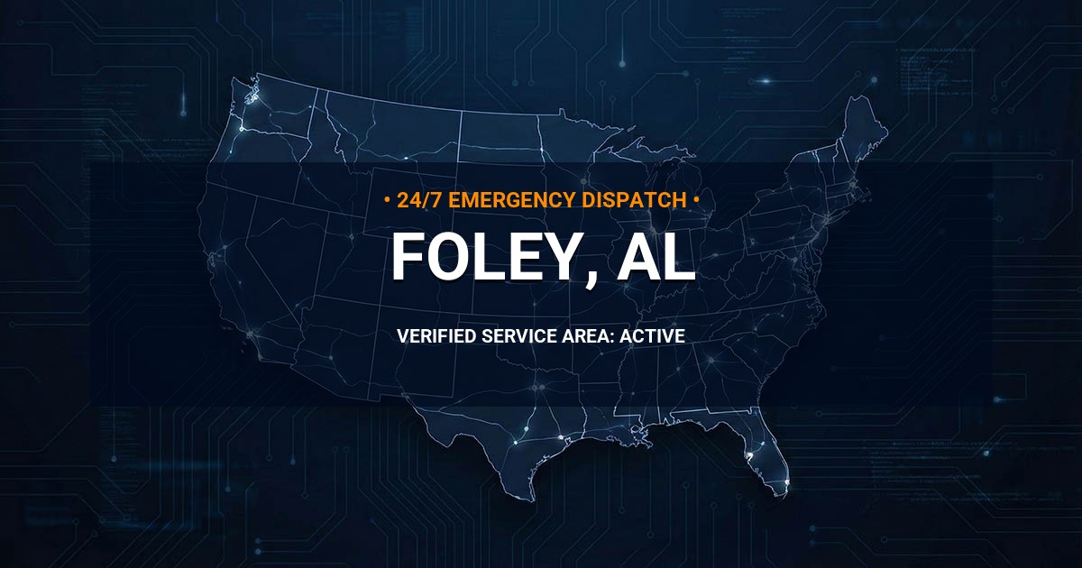 Emergency Plumbing Dispatch Map for Plumbing Services: Foley, AL