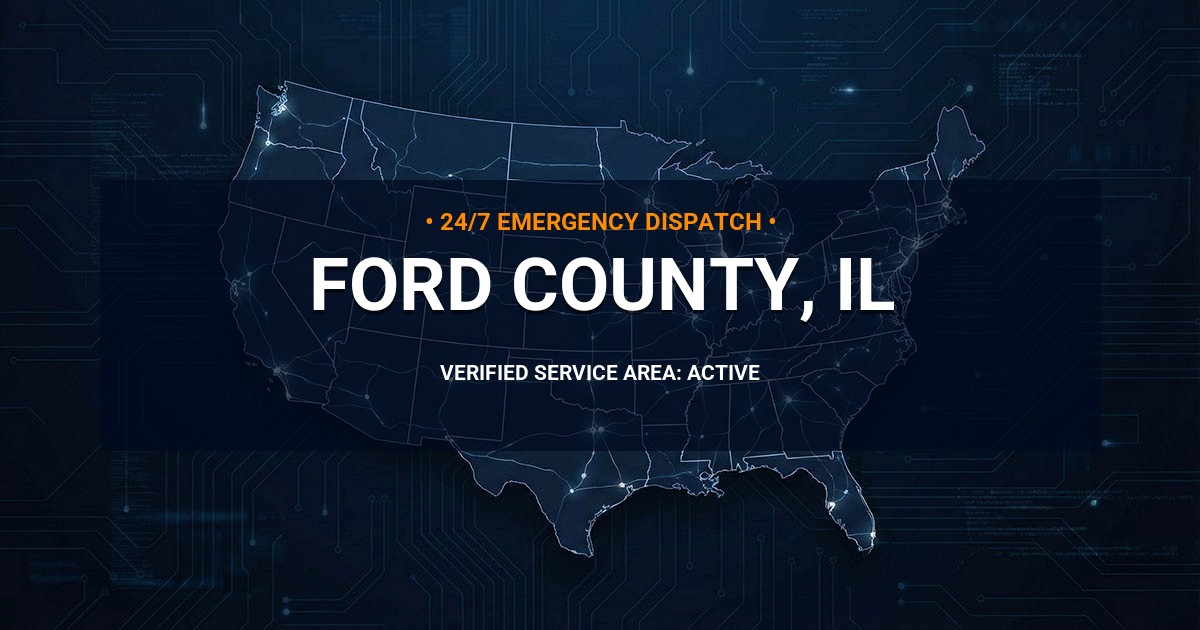 Emergency Plumbing Dispatch Map for Ford County Plumbing Logistics