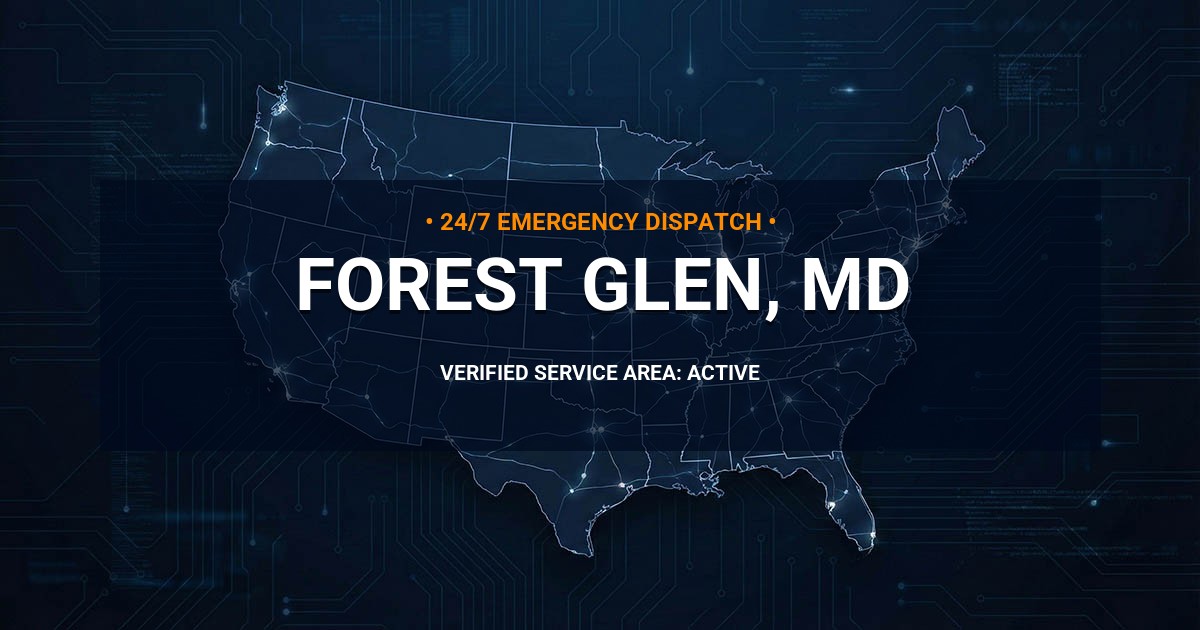 Emergency Plumbing Dispatch Map for Plumbing Services: Forest Glen, MD