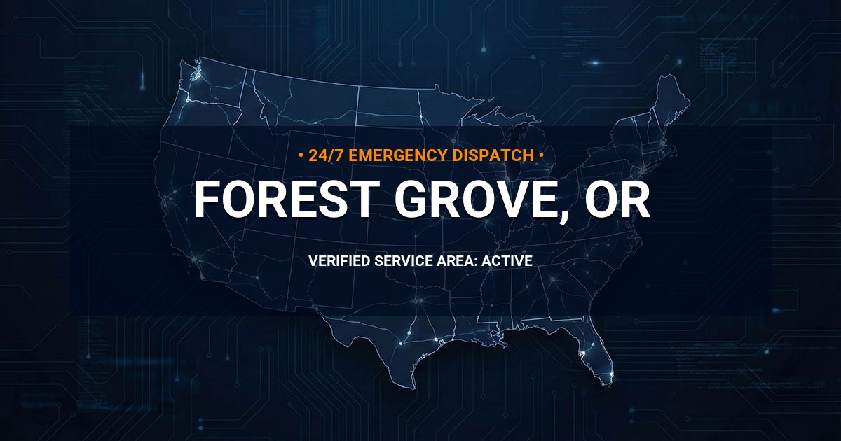 Emergency Plumbing Dispatch Map for Plumbing Services: Forest Grove, OR