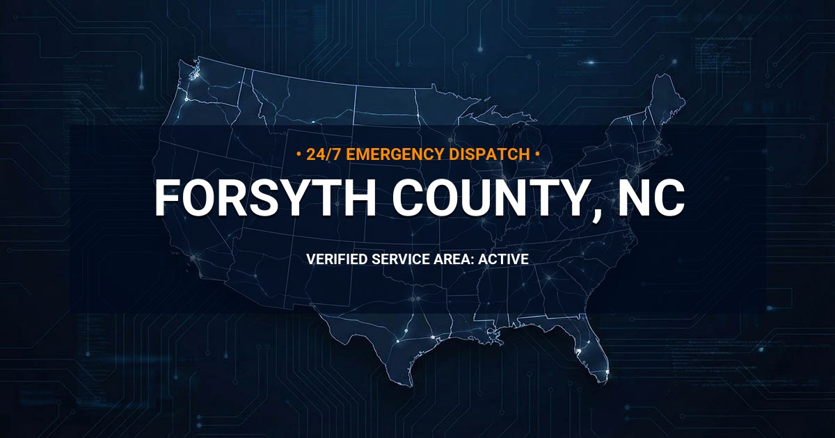 Emergency Plumbing Dispatch Map for Forsyth County Plumbing Logistics