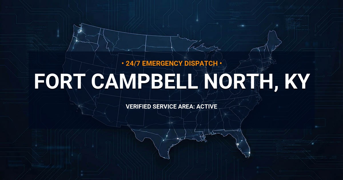 Emergency Plumbing Dispatch Map for Plumbing Services: Fort Campbell North, KY
