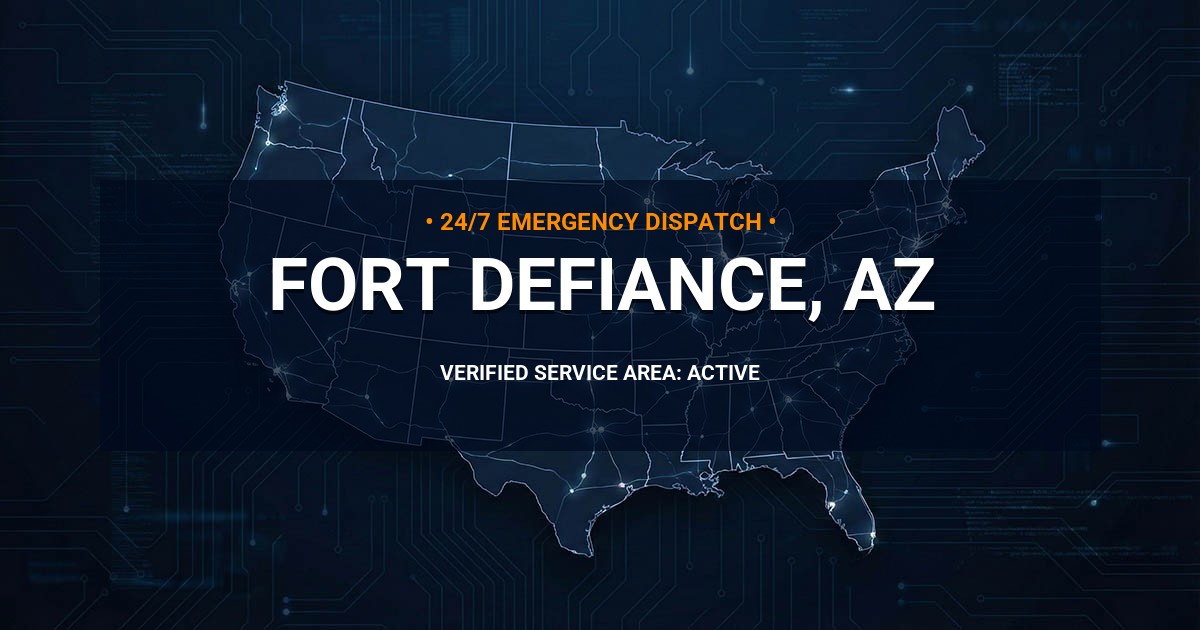 Emergency Plumbing Dispatch Map for Plumbing Services: Fort Defiance, AZ