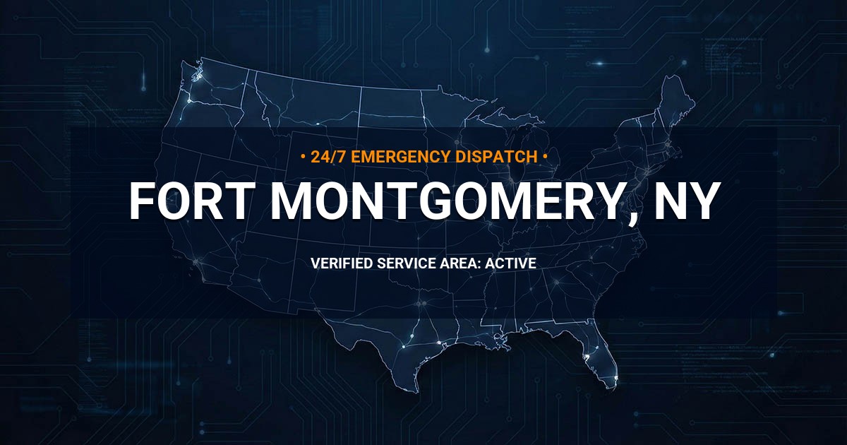 Emergency Plumbing Dispatch Map for Plumbing Services: Fort Montgomery, NY