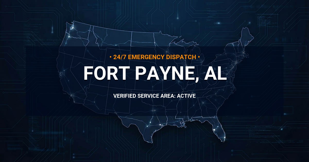Emergency Plumbing Dispatch Map for Plumbing Services: Fort Payne, AL