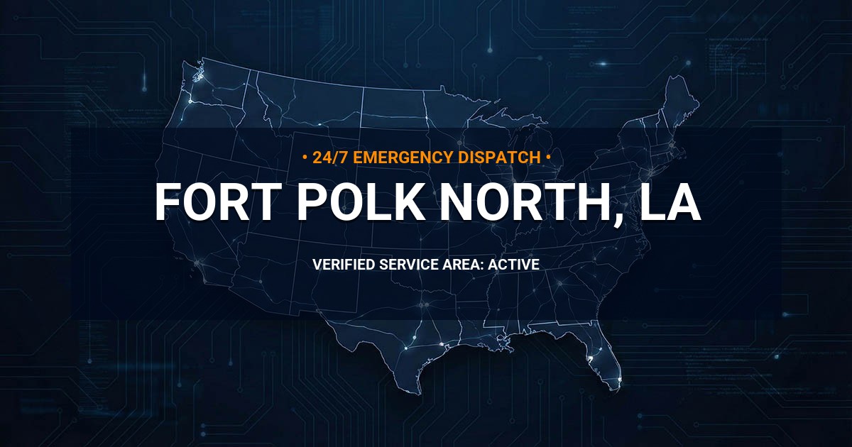 Emergency Plumbing Dispatch Map for Plumbing Services: Fort Polk North, LA