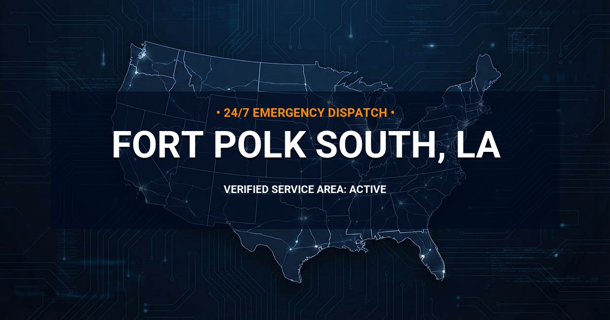 Emergency Plumbing Dispatch Map for Plumbing Services: Fort Polk South, LA