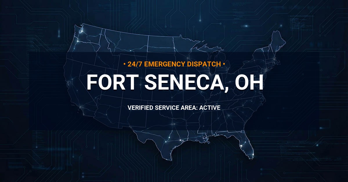 Emergency Plumbing Dispatch Map for Plumbing Services: Fort Seneca, OH