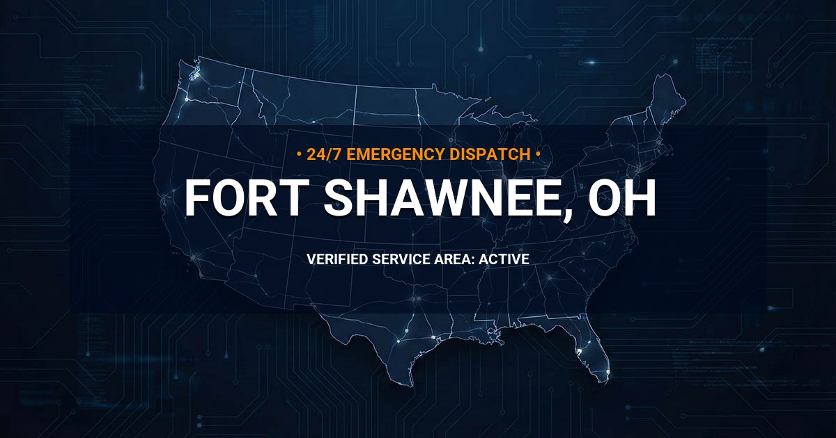 Emergency Plumbing Dispatch Map for Plumbing Services: Fort Shawnee, OH