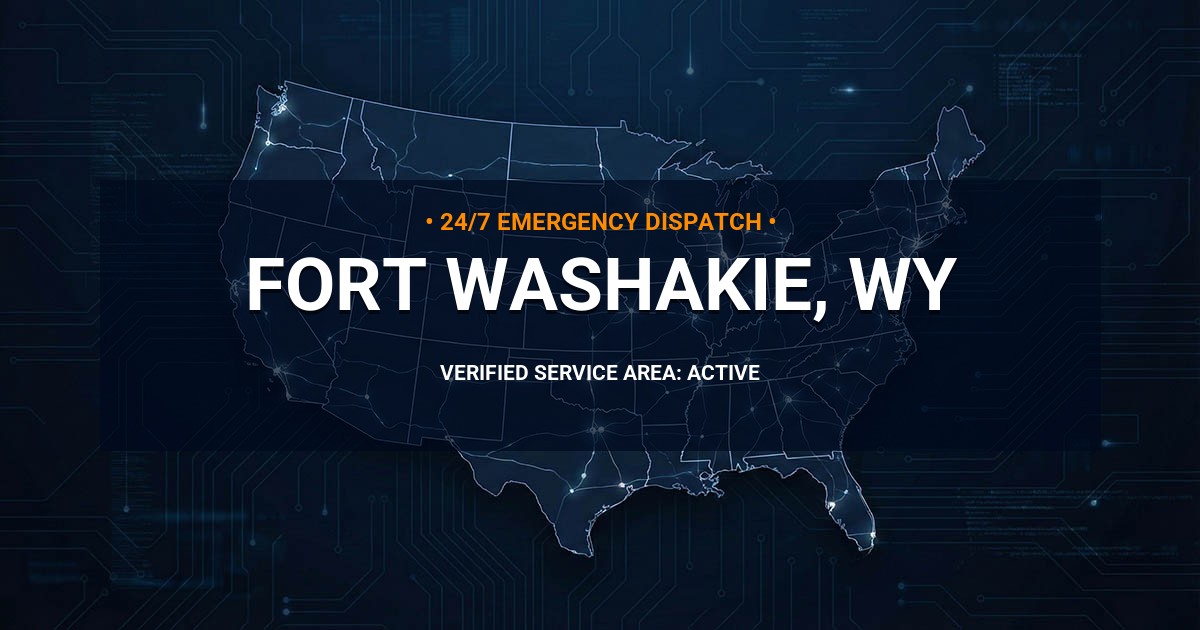 Emergency Plumbing Dispatch Map for Plumbing Services: Fort Washakie, WY