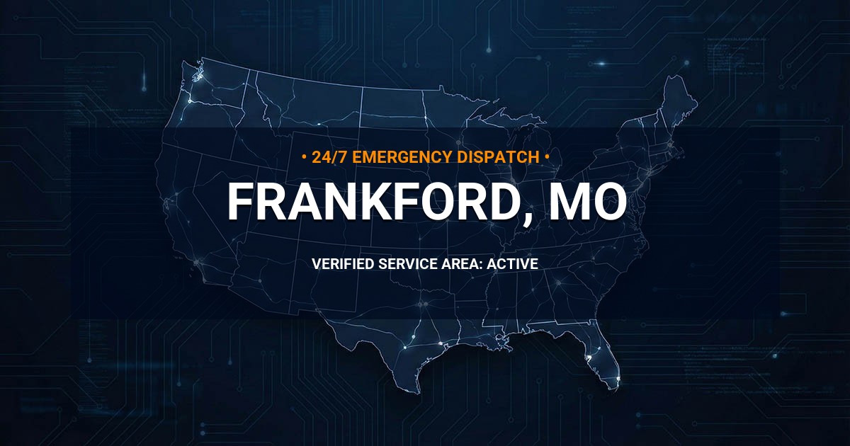Emergency Plumbing Dispatch Map for Plumbing Services: Frankford, MO