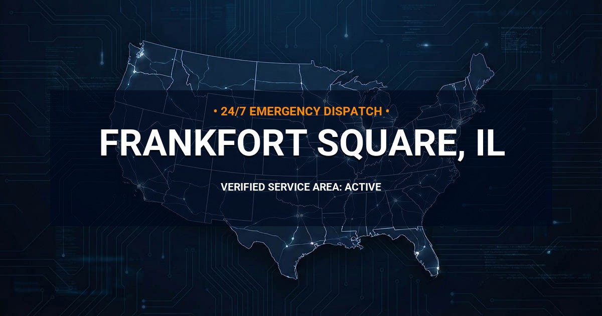 Emergency Plumbing Dispatch Map for Plumbing Services: Frankfort Square, IL