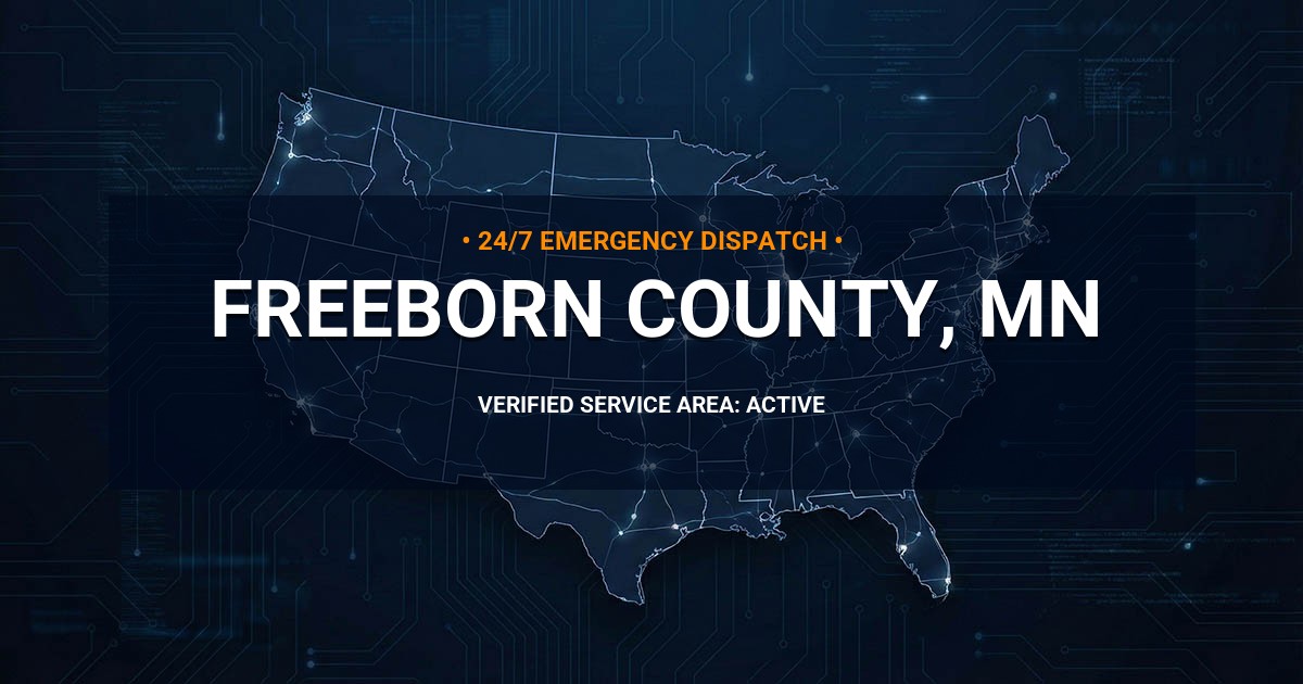 Emergency Plumbing Dispatch Map for Freeborn County Plumbing Logistics