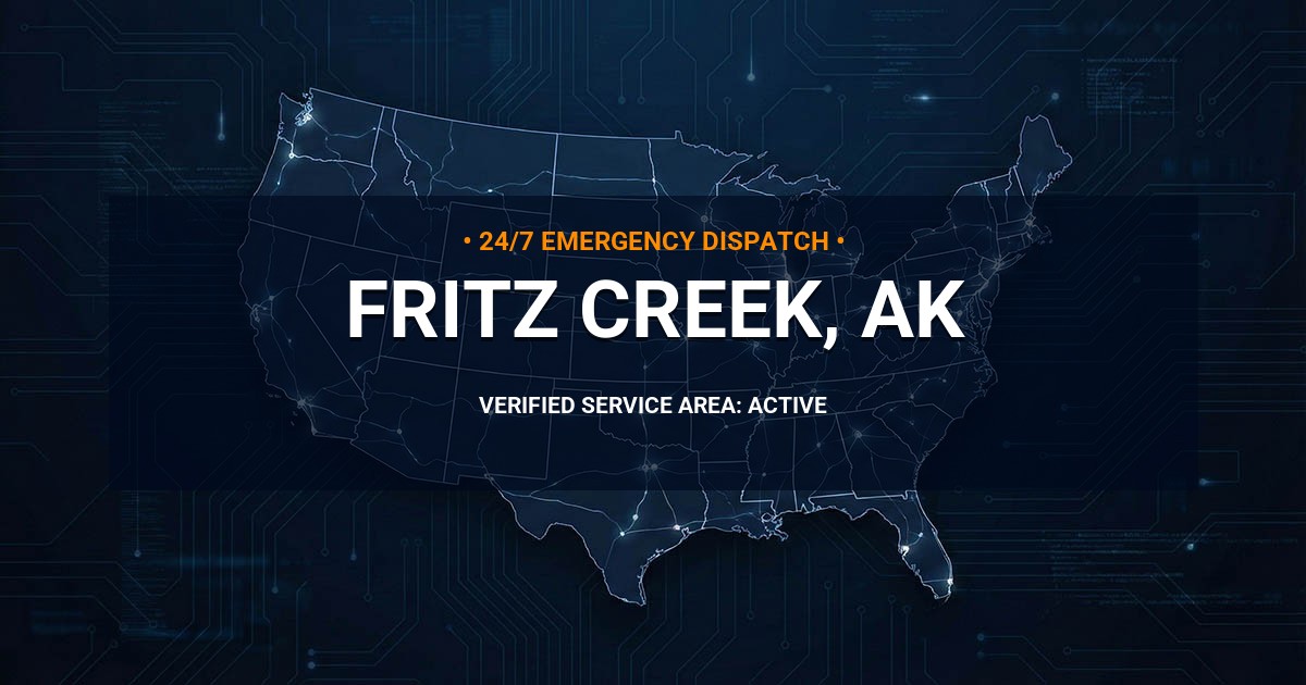 Emergency Plumbing Dispatch Map for Plumbing Services: Fritz Creek, AK