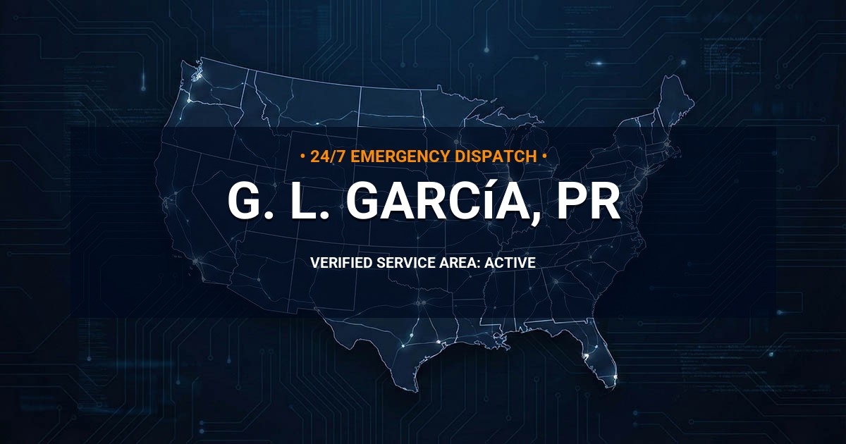 Emergency Plumbing Dispatch Map for Plumbing Services: G. L. García, PR
