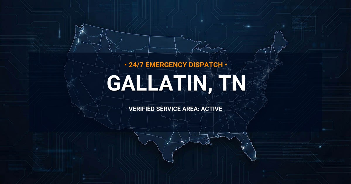 Emergency Plumbing Dispatch Map for Plumbing Services: Gallatin, TN