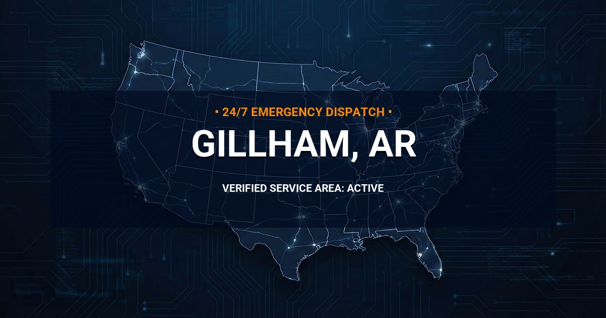 Emergency Plumbing Dispatch Map for Plumbing Services: Gillham, AR