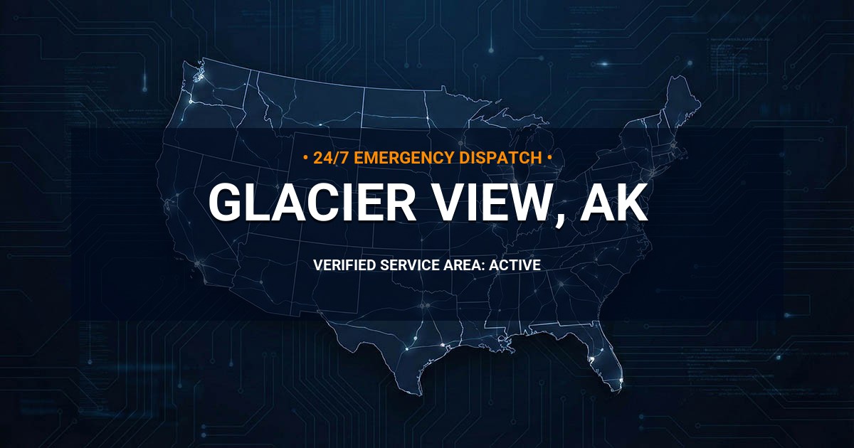Emergency Plumbing Dispatch Map for Plumbing Services: Glacier View, AK