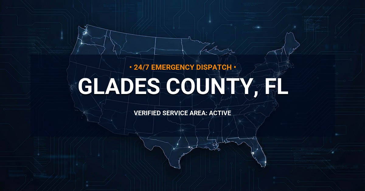 Emergency Plumbing Dispatch Map for Glades County Plumbing Logistics