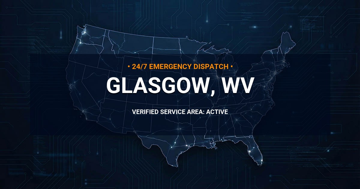 Emergency Plumbing Dispatch Map for Plumbing Services: Glasgow, WV