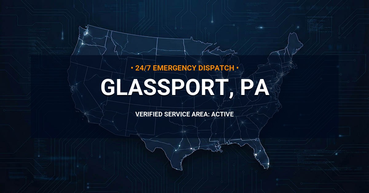 Emergency Plumbing Dispatch Map for Plumbing Services: Glassport, PA