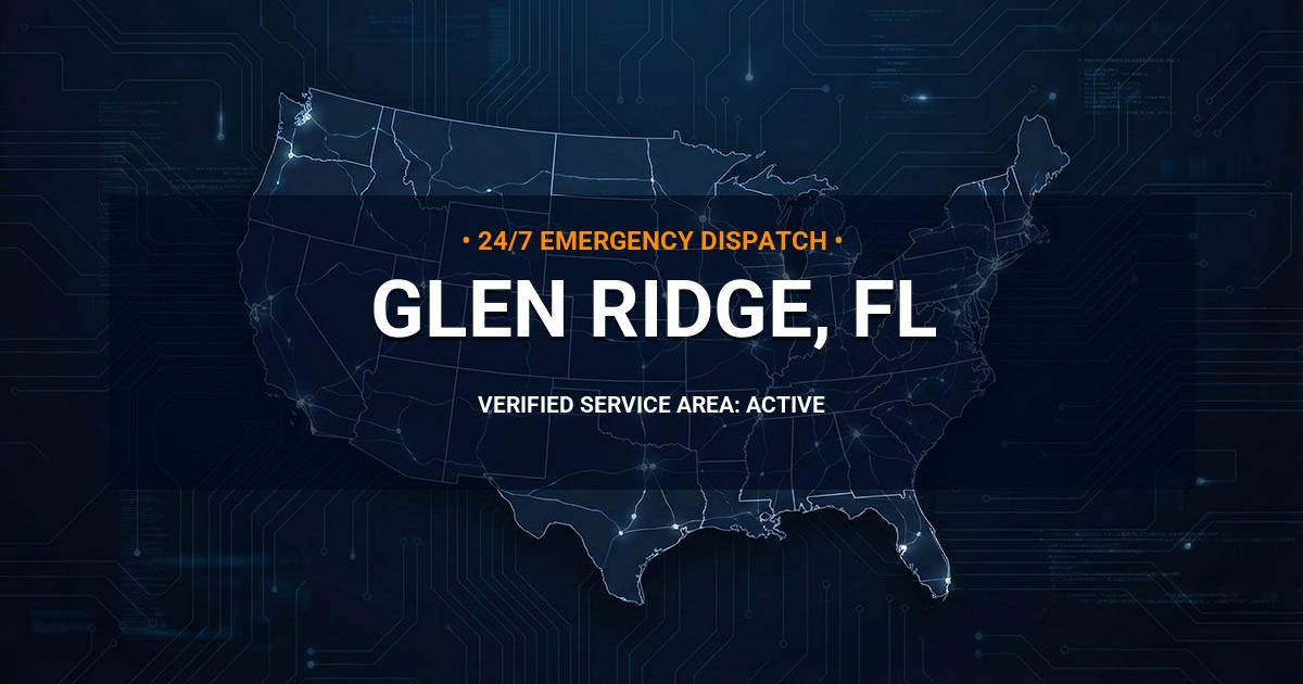 Emergency Plumbing Dispatch Map for Plumbing Services: Glen Ridge, FL
