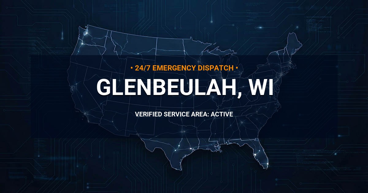 Emergency Plumbing Dispatch Map for Plumbing Services: Glenbeulah, WI